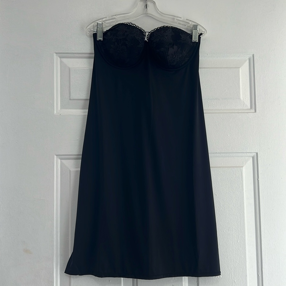 Black Strapless Slip with additional straps